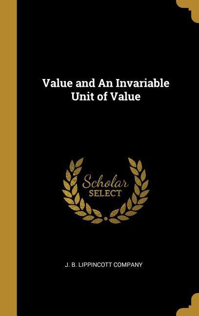 Vorderes Coverbild Value and An Invariable Unit of Value