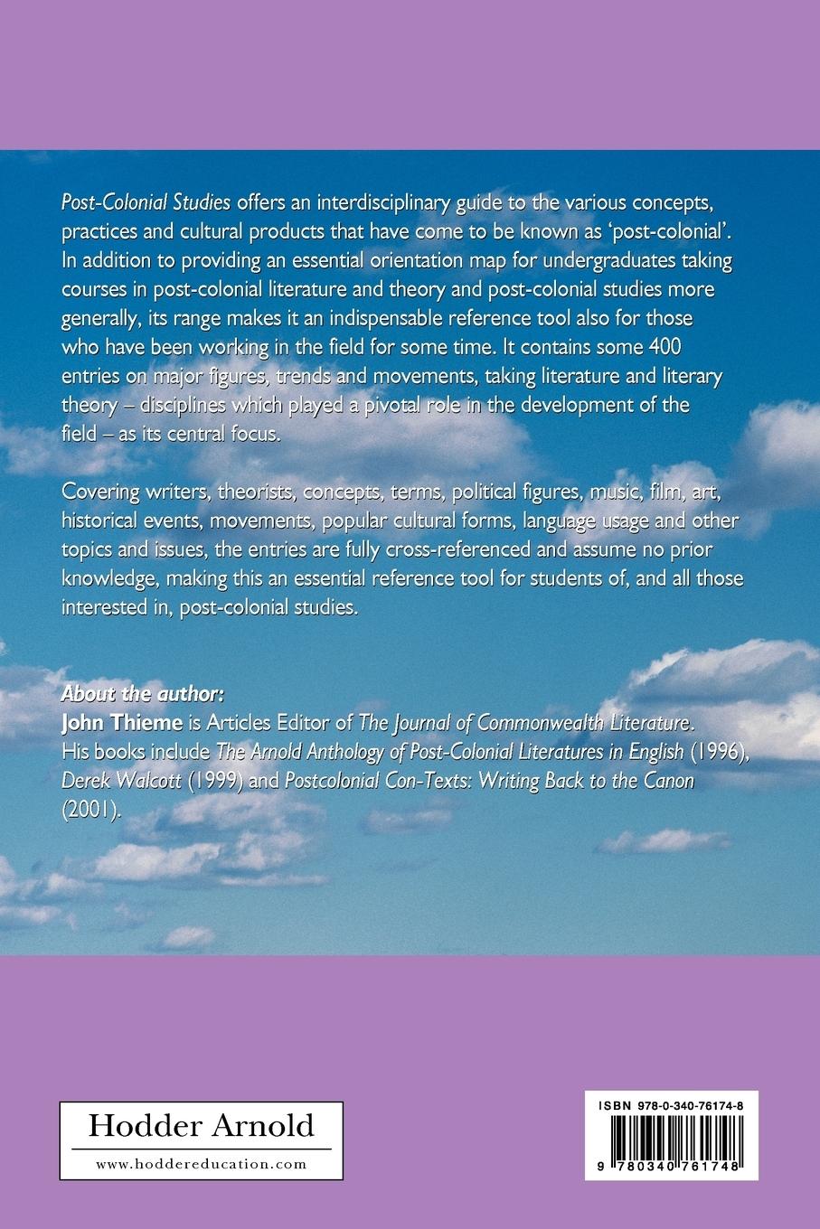 Rückseitencover Post-Colonial Studies