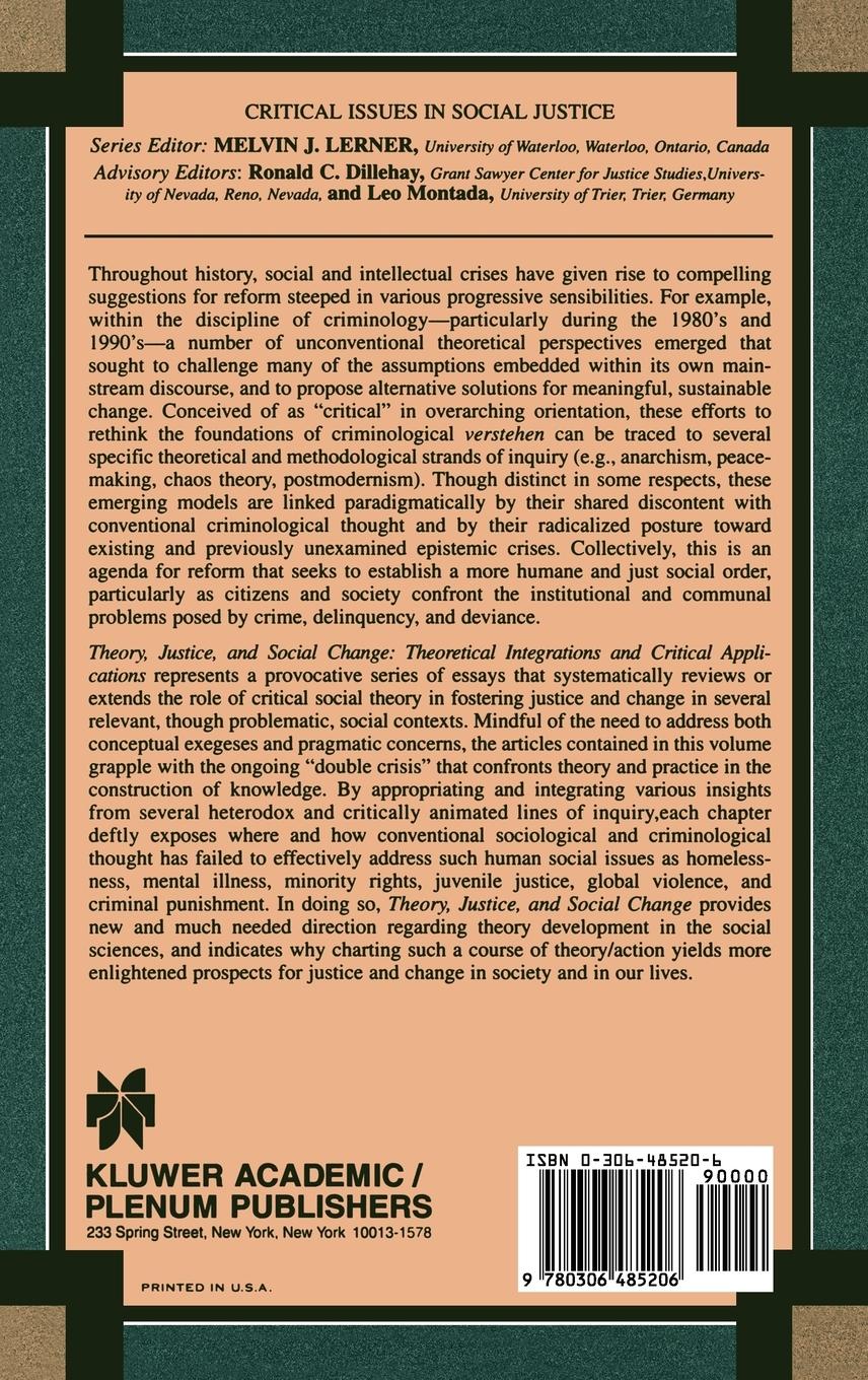 Rückseitencover Theory, Justice, and Social Change