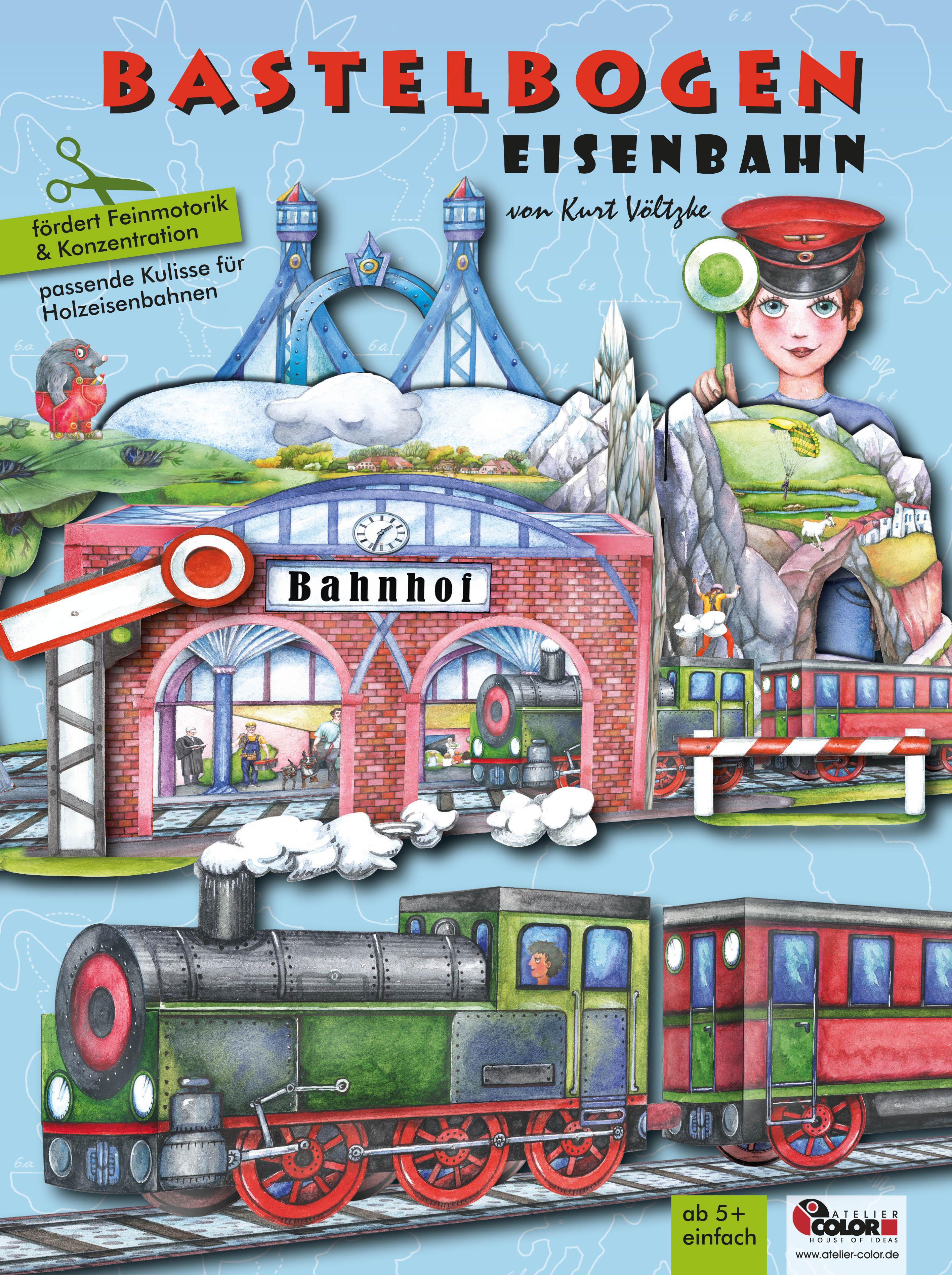 Vorderes Coverbild Eisenbahn Bastelbogen