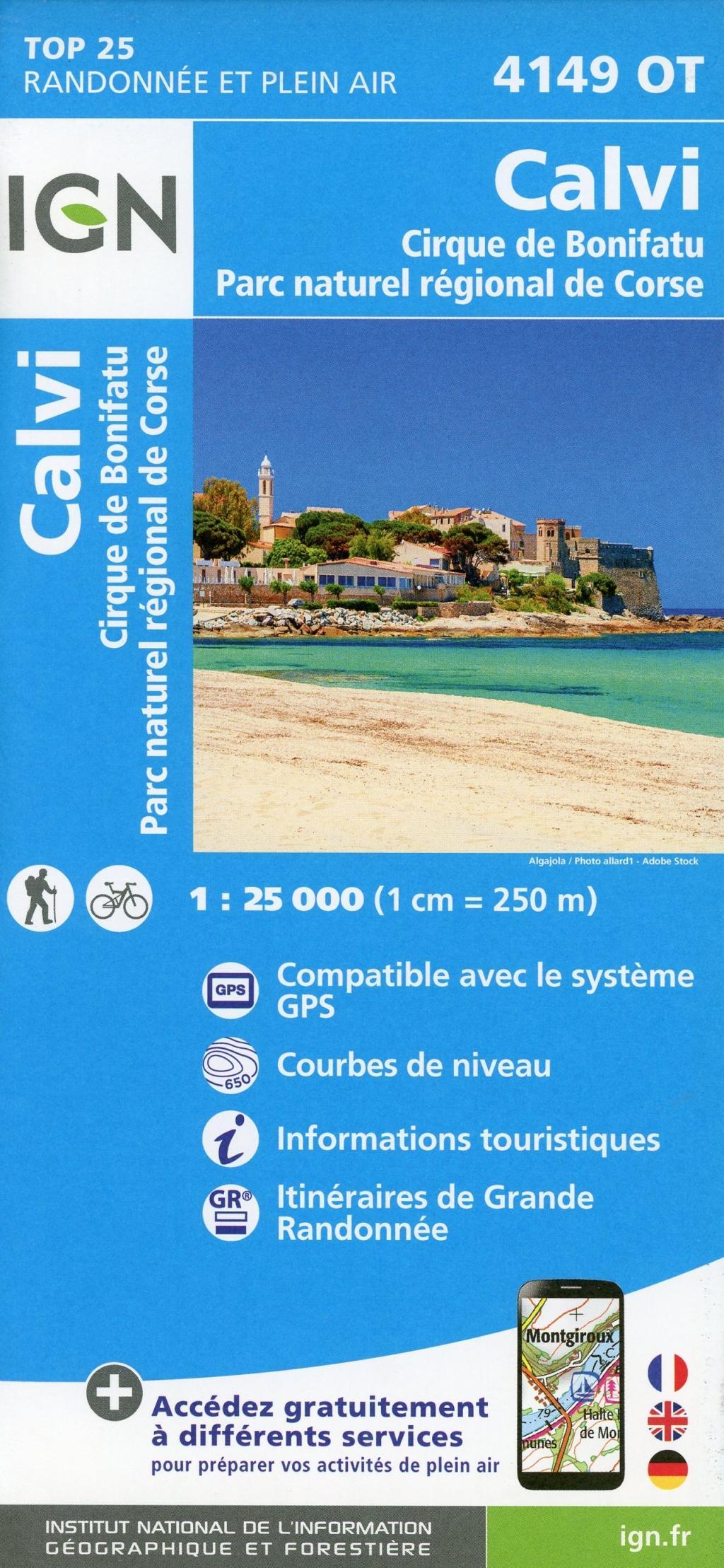 Vorderes Coverbild Calvi. Cirque de Bonifatu. Parc naturel régional de Corse 1 :25 000