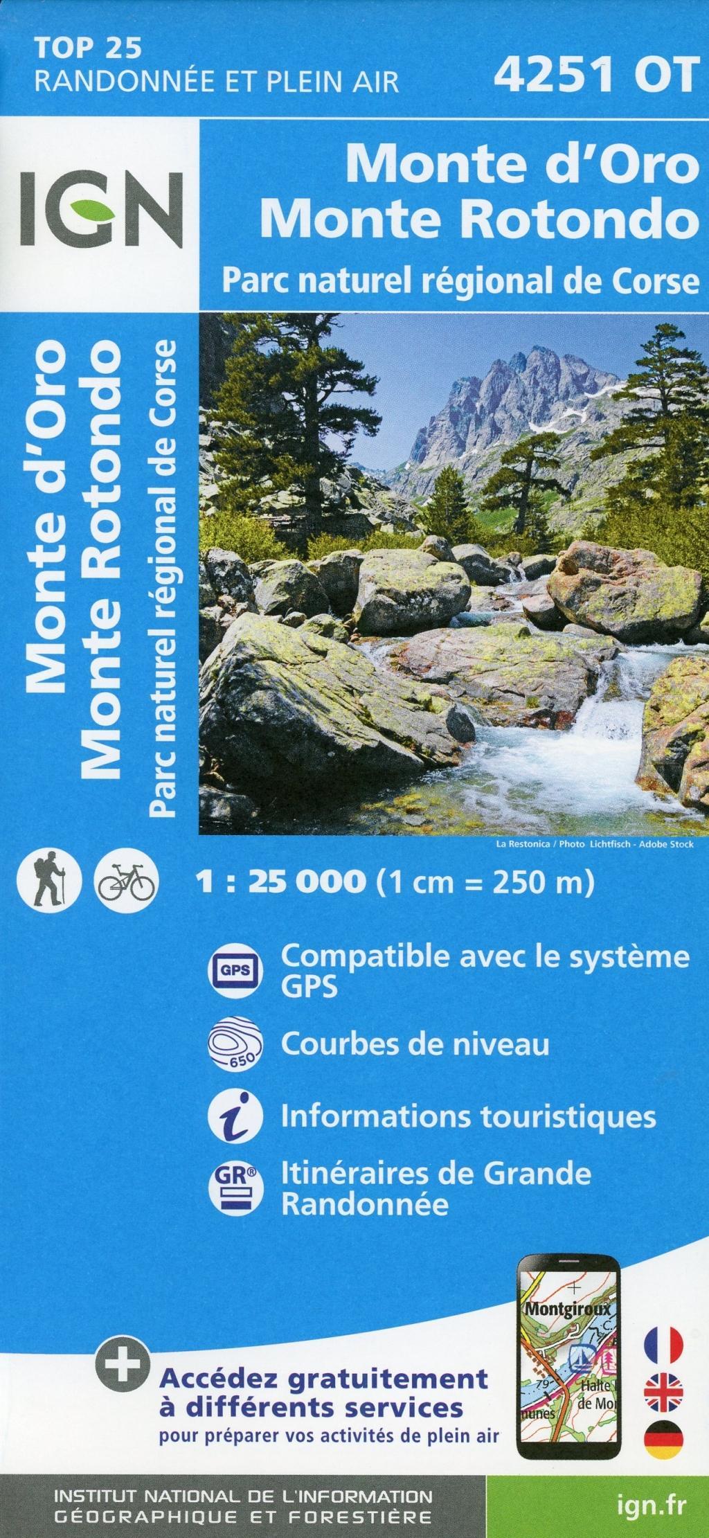 Vorderes Coverbild Monte D'Oro Mont Rotondo Parc naturel régional de Corse 1 : 25 000