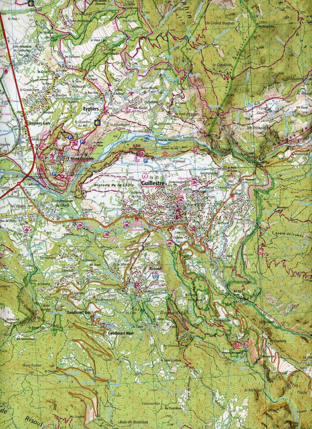 Beispielinhalt (Bild) Guillestre. Vars. Risoul. Parc National du Queyras 1 : 25 000