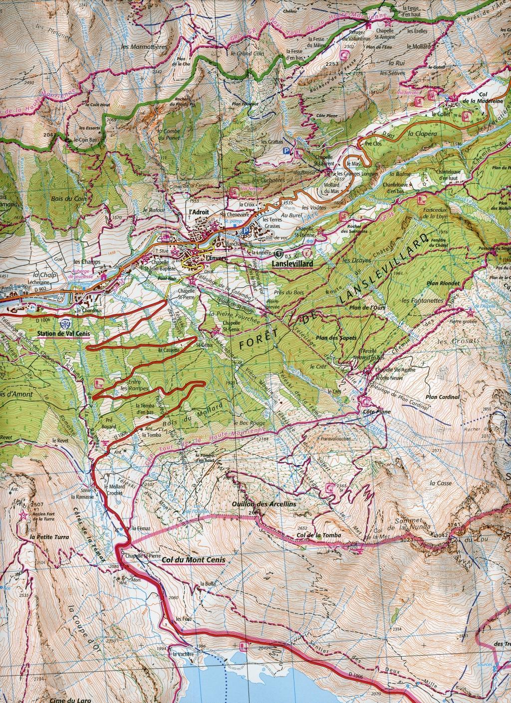 Beispielinhalt (Bild) Val Cenis  Charbonnel 1 : 25 000