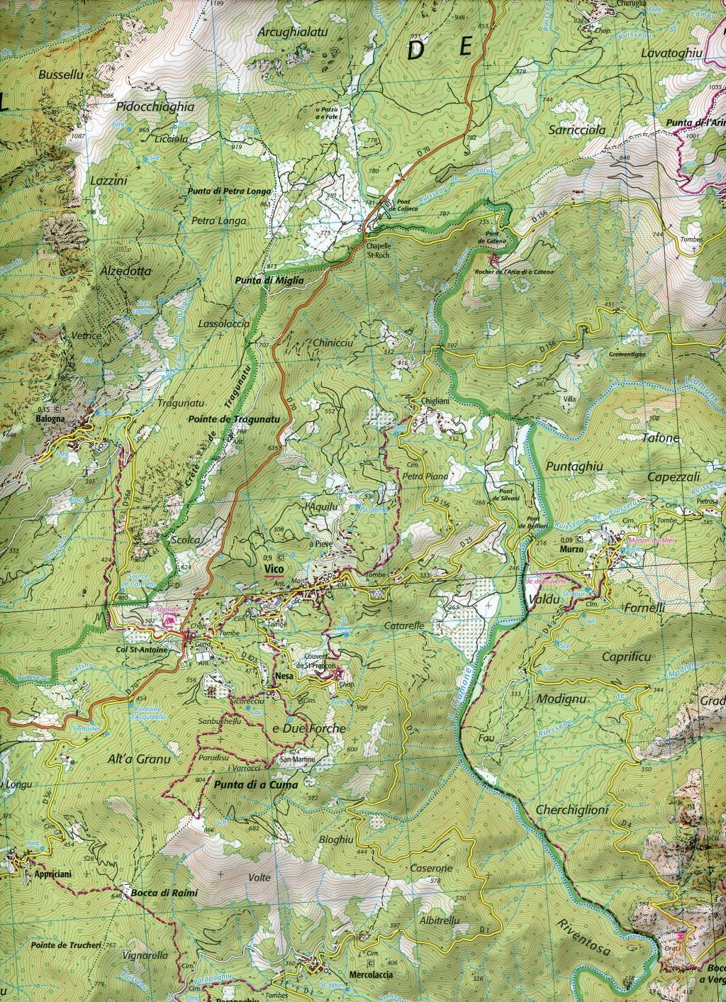 Beispielinhalt (Bild) Vico Cargèse Golfe de sagone. Parc naturel régional de Corse 1 : 25 000