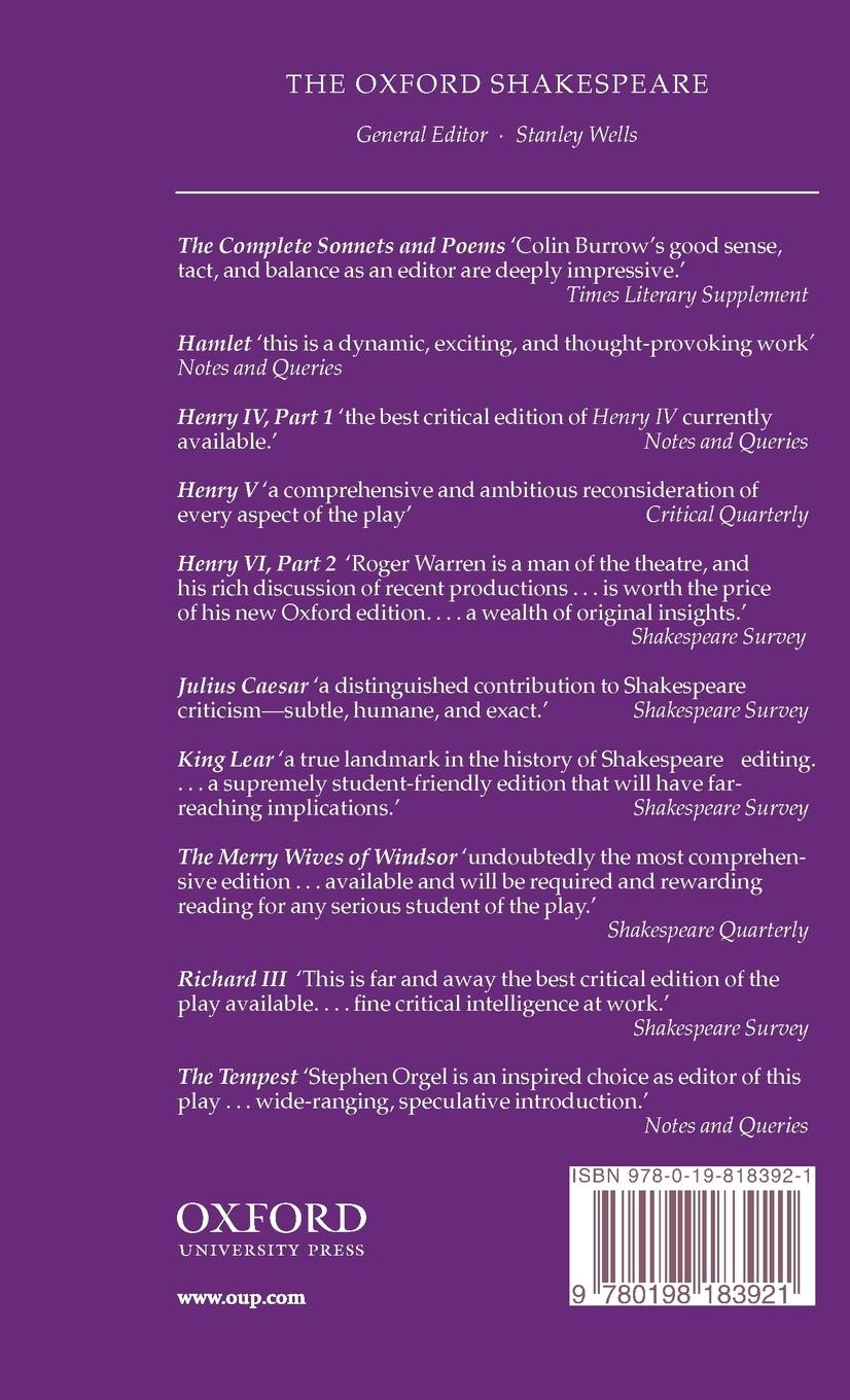 Rückseitencover Henry VI, Part One