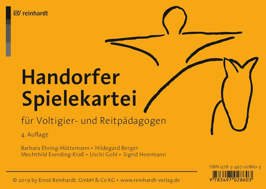 Vorderes Coverbild Handorfer Spielekartei für Voltigier- und Reitpädagogen