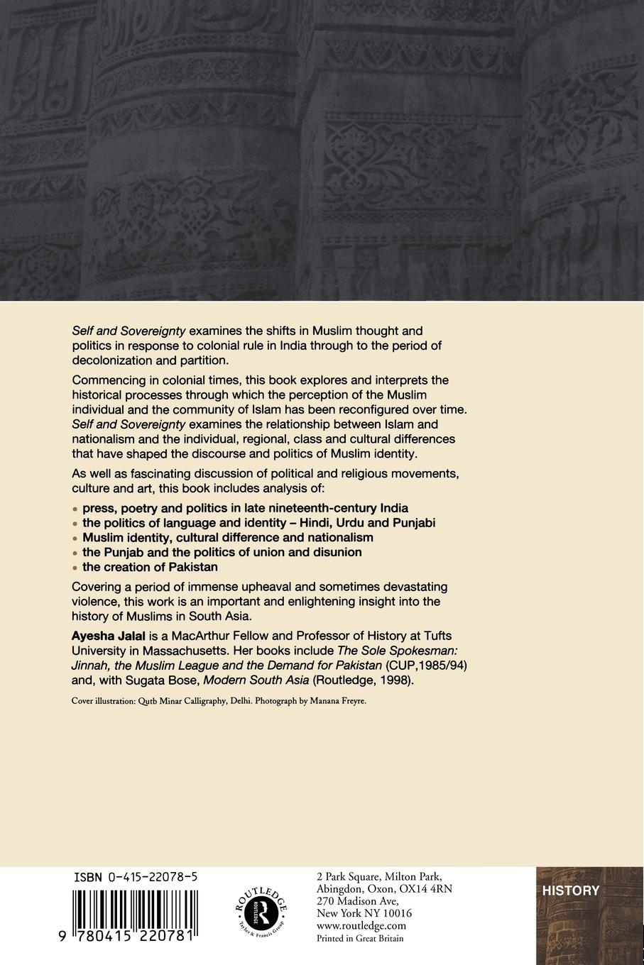 Rückseitencover Self and Sovereignty