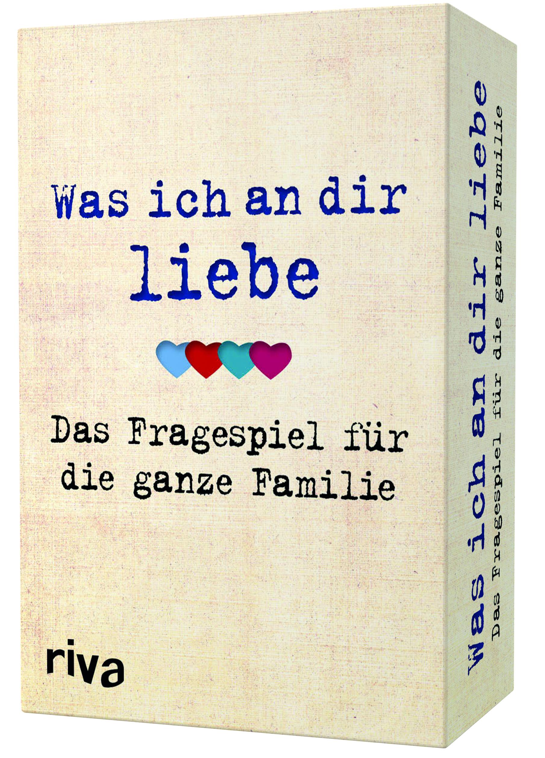 Vorderes Coverbild Was ich an dir liebe - Das Fragespiel für die ganze Familie