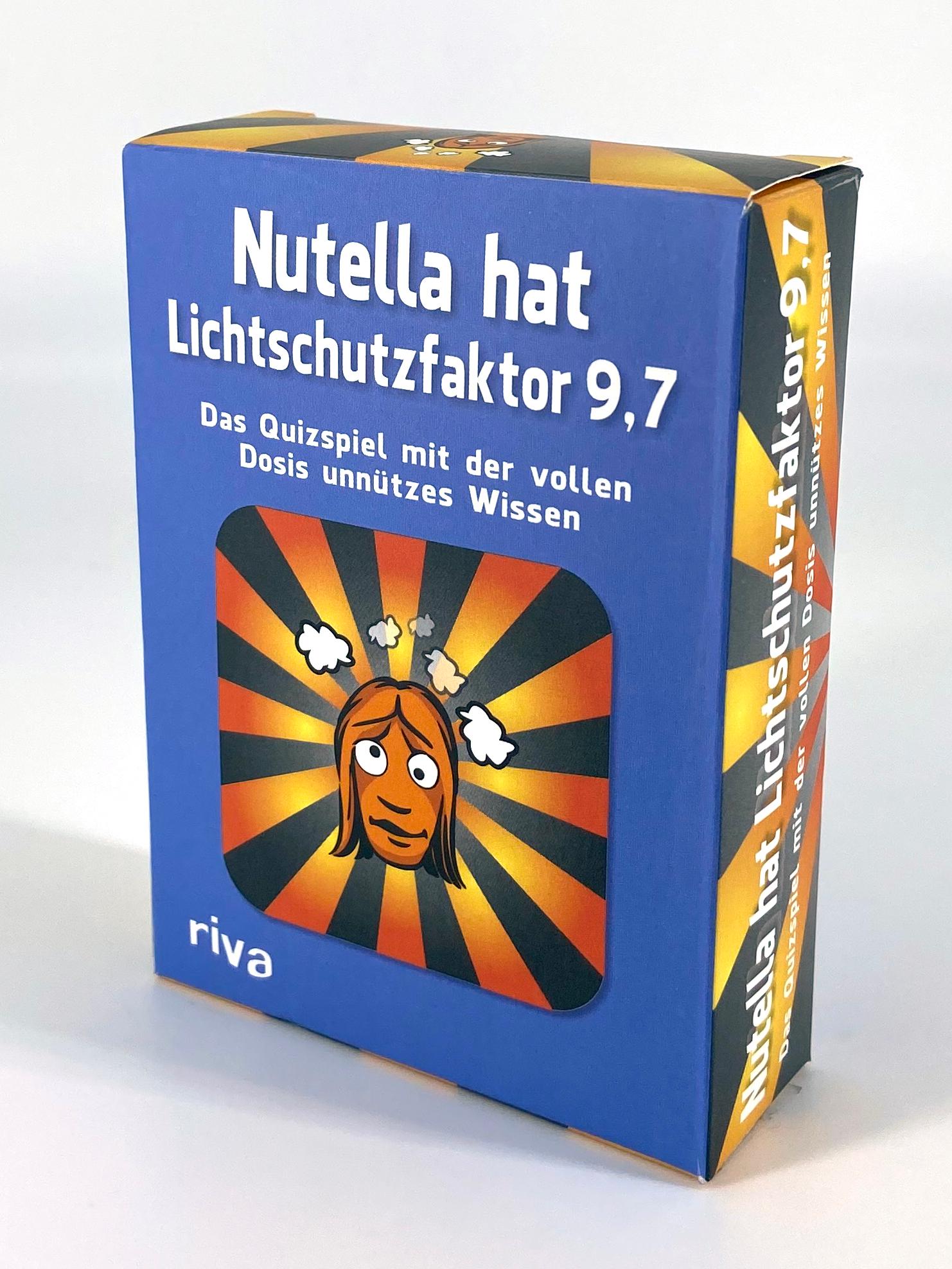 Beispielinhalt (Bild) Nutella hat Lichtschutzfaktor 9,7 - Das Quizspiel mit der vollen Dosis unnützes Wissen