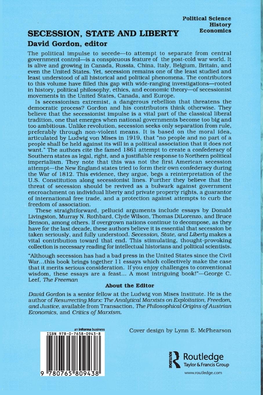 Rückseitencover Secession, State, and Liberty