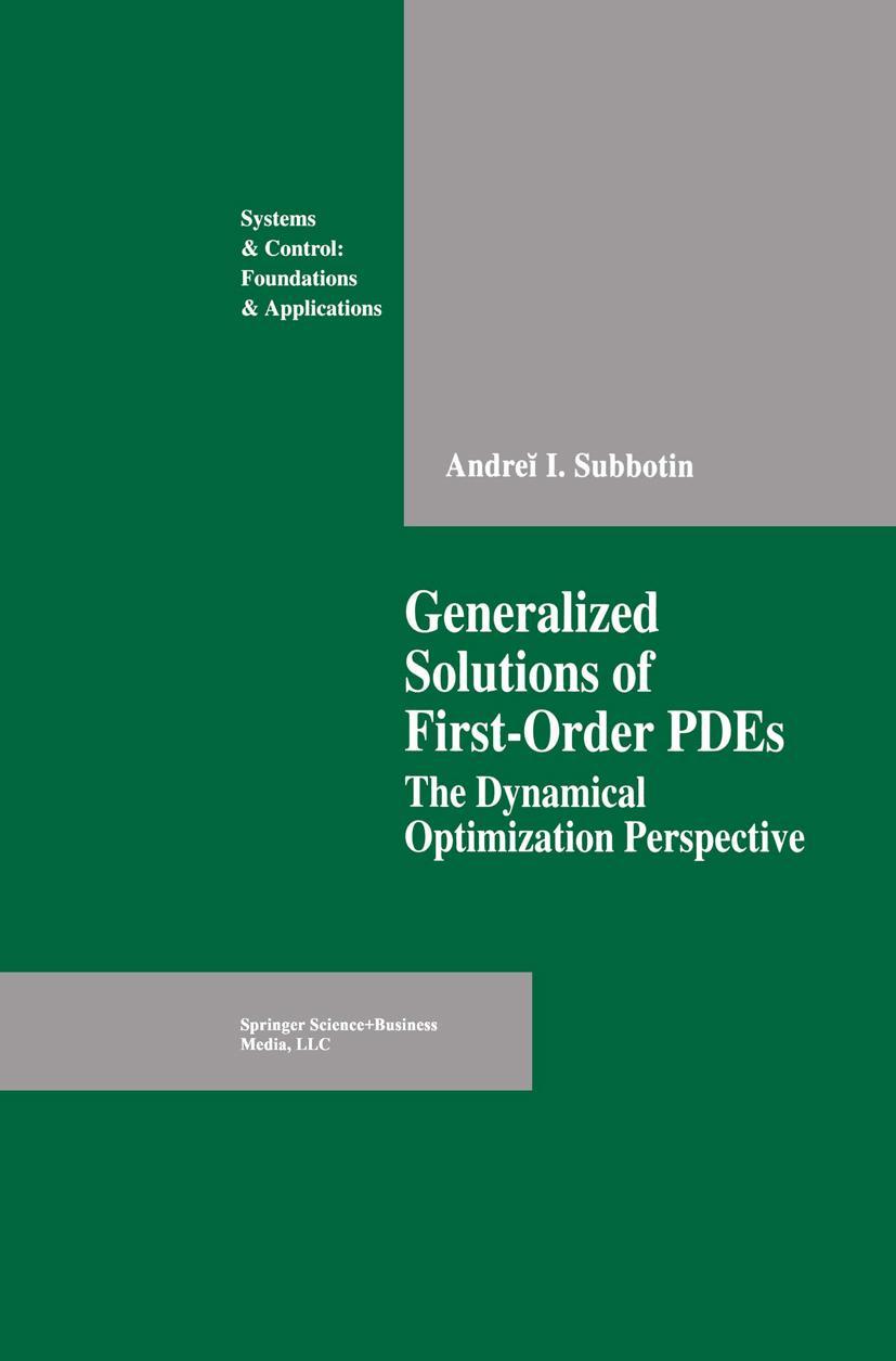 Vorderes Coverbild Generalized Solutions of First Order PDEs