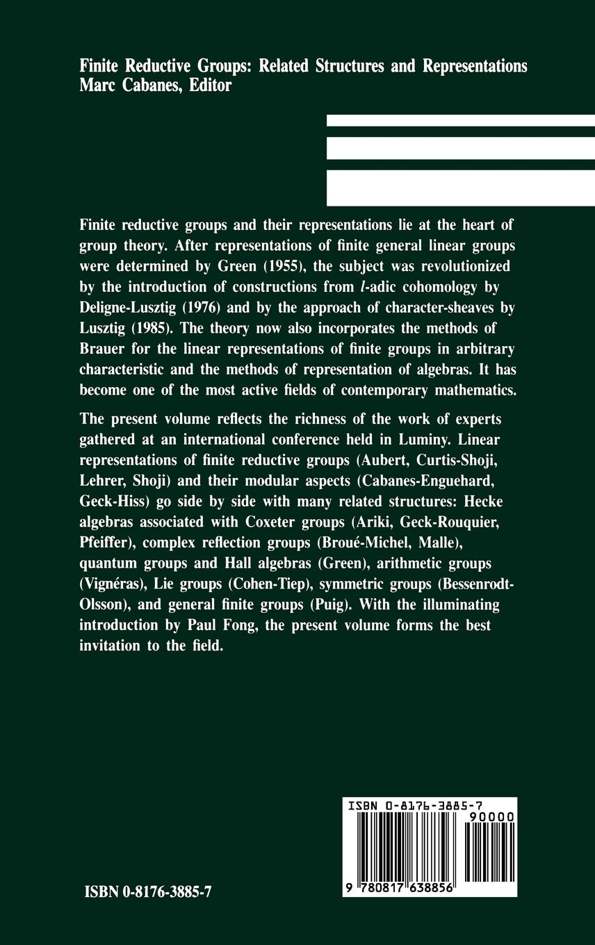 Rückseitencover Finite Reductive Groups: Related Structures and Representations