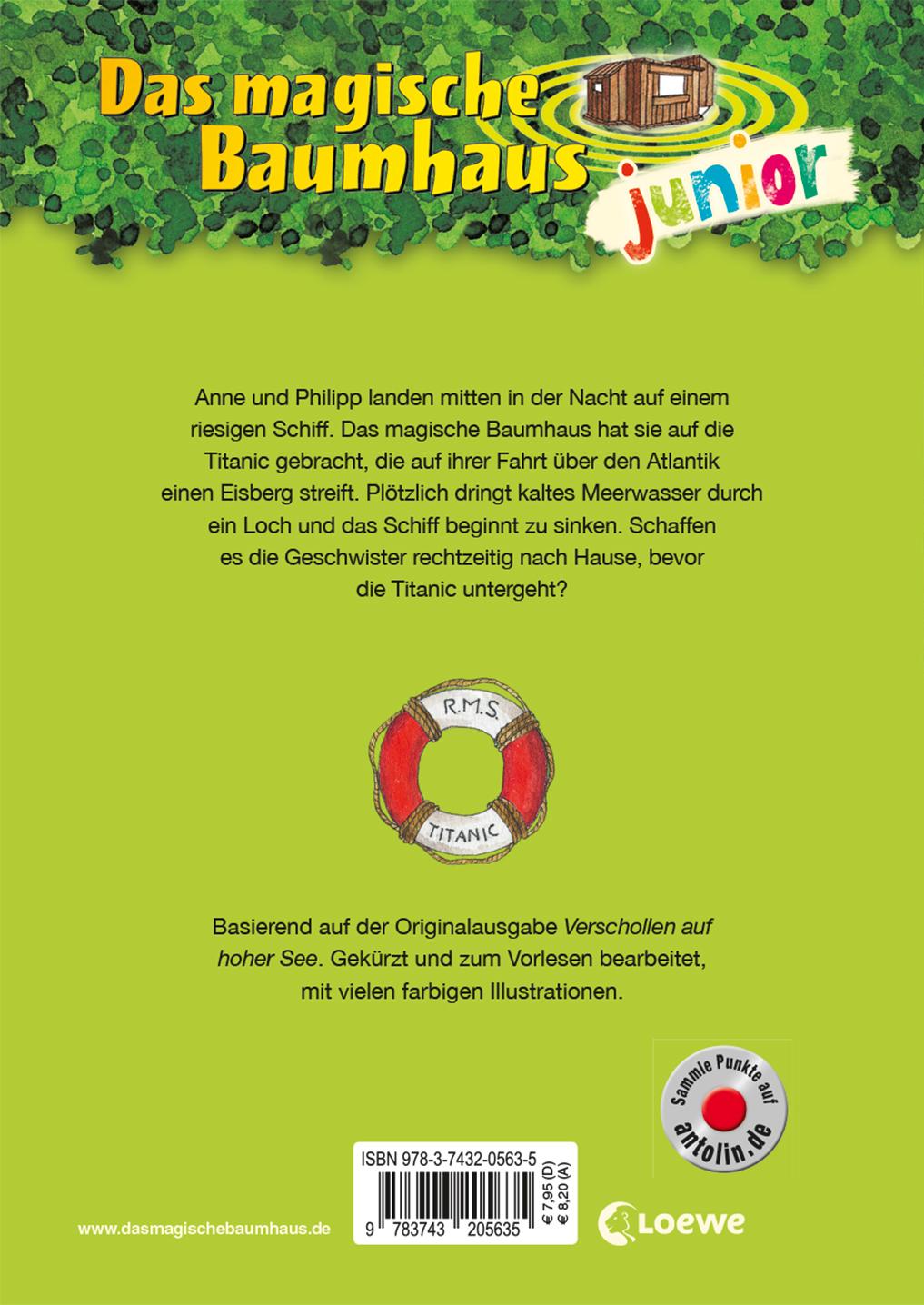 Rückseitencover Das magische Baumhaus junior (Band 20) - SOS auf der Titanic