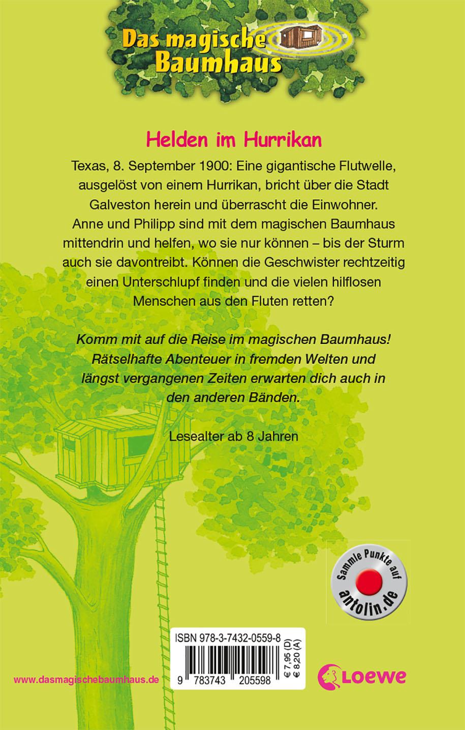 Rückseitencover Das magische Baumhaus (Band 55) - Helden im Hurrikan