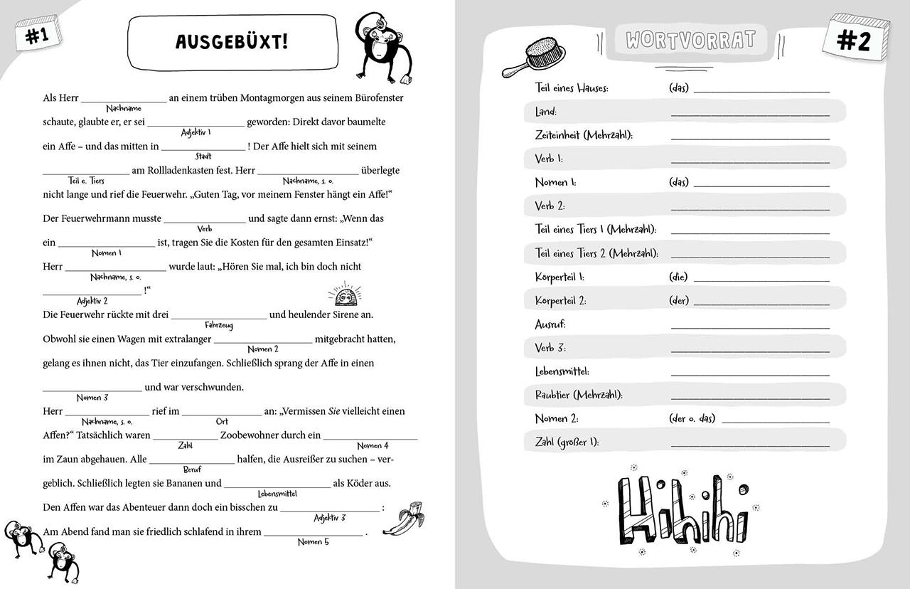 Beispielinhalt (Bild) Verrückte Lücken - Total pelzige Tiergeschichten