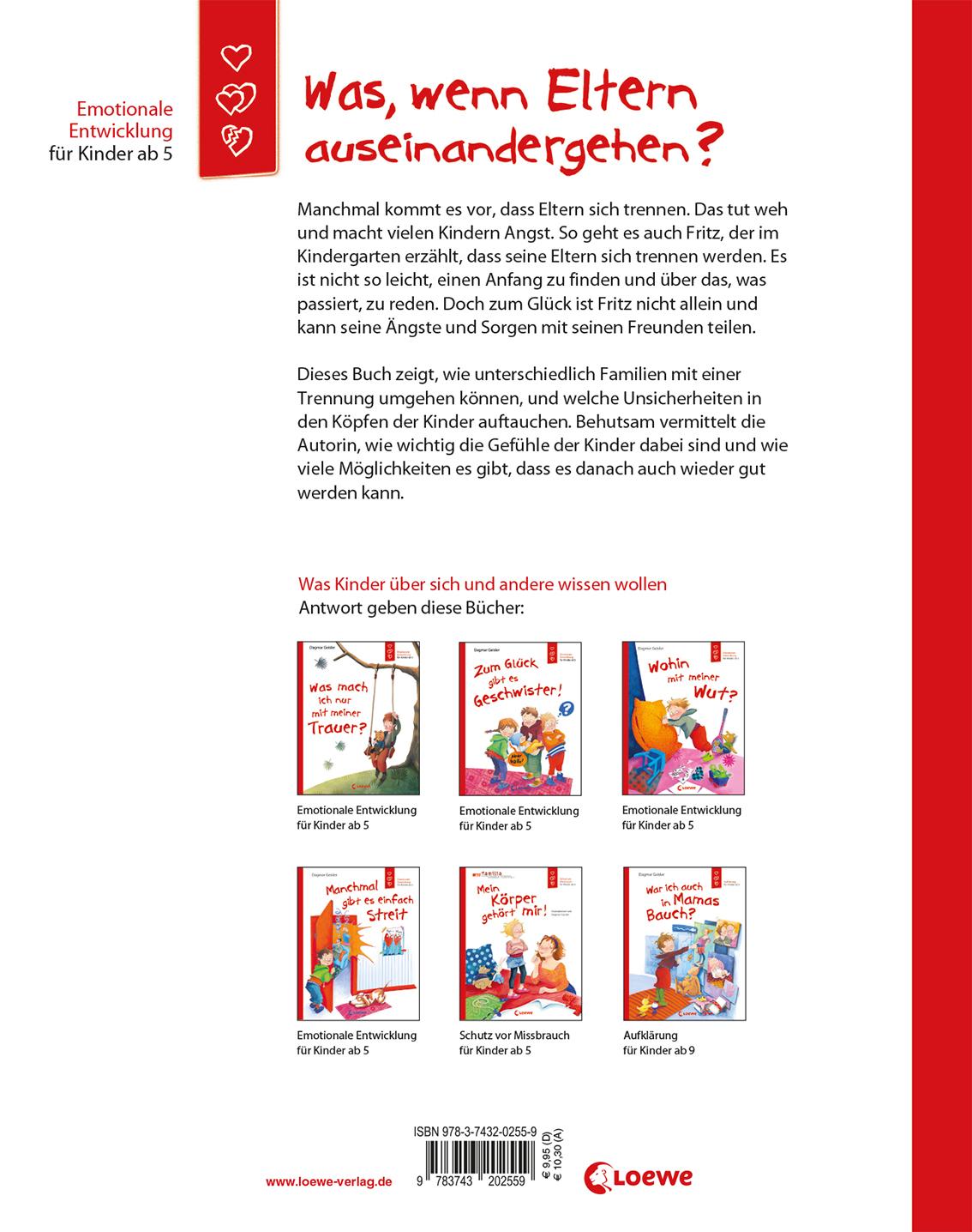 Rückseitencover Was, wenn Eltern auseinandergehen?
