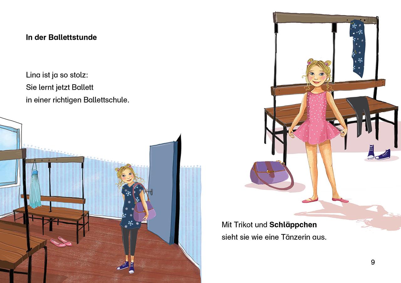Beispielinhalt (Bild) Leselöwen 1. Klasse - Die große Ballett-Aufführung