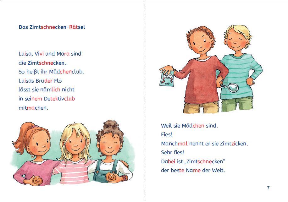 Beispielinhalt (Bild) Leselöwen 2. Klasse - Ein Fall für die Mädchenbande