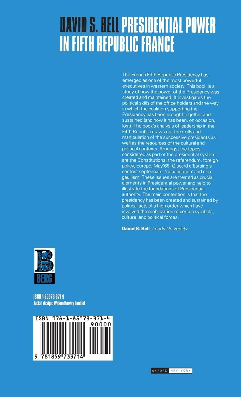 Rückseitencover Presidential Power in Fifth Republic France
