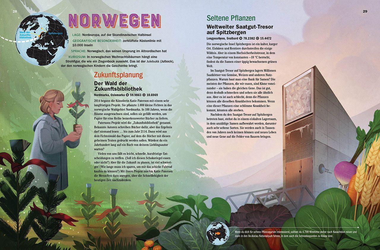 Beispielinhalt (Bild) Atlas Obscura Kids Edition - Entdecke die 100 abenteuerlichsten Orte der Welt!