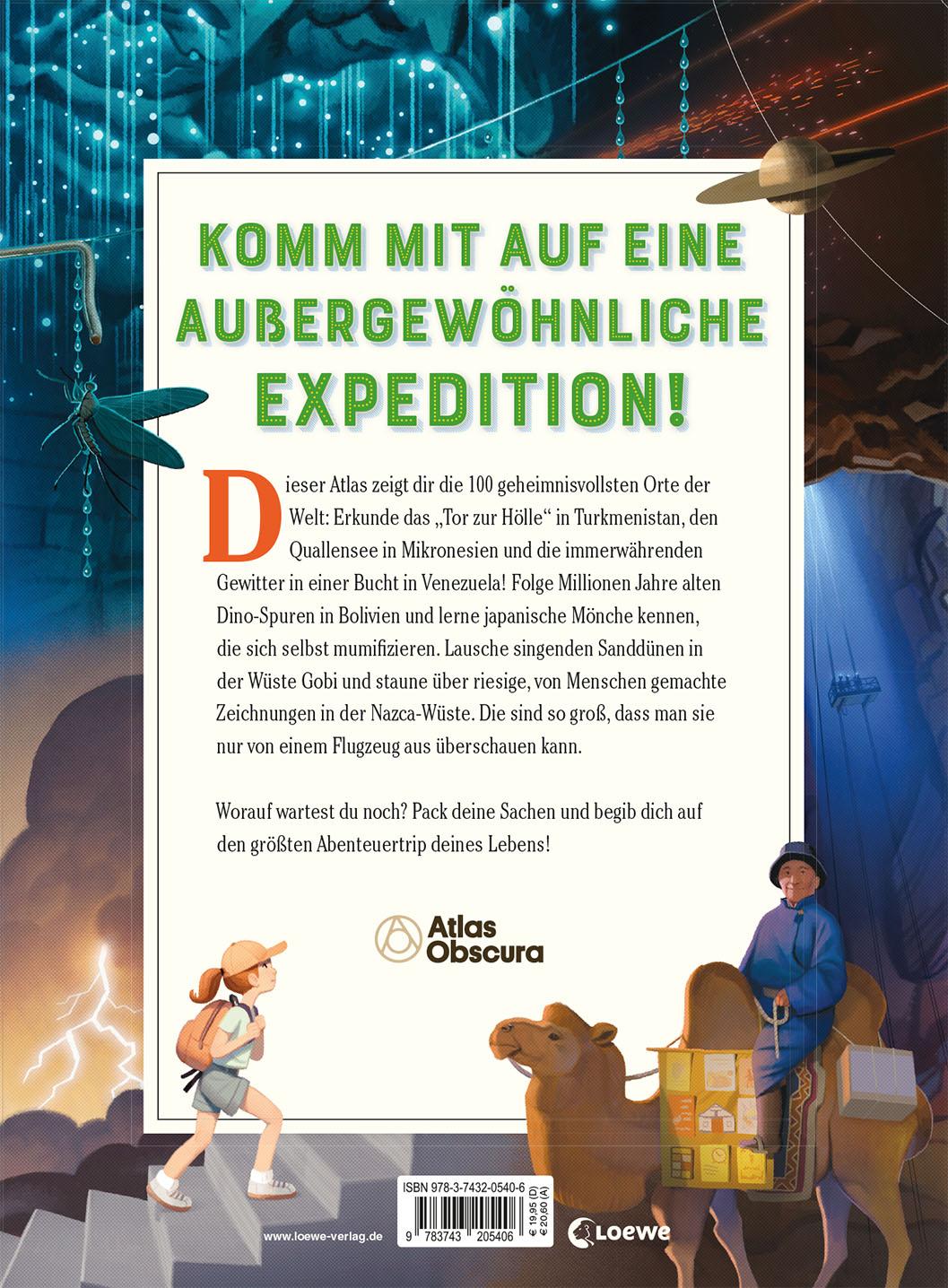 Rückseitencover Atlas Obscura Kids Edition - Entdecke die 100 abenteuerlichsten Orte der Welt!