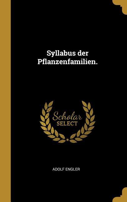 Vorderes Coverbild Syllabus der Pflanzenfamilien.