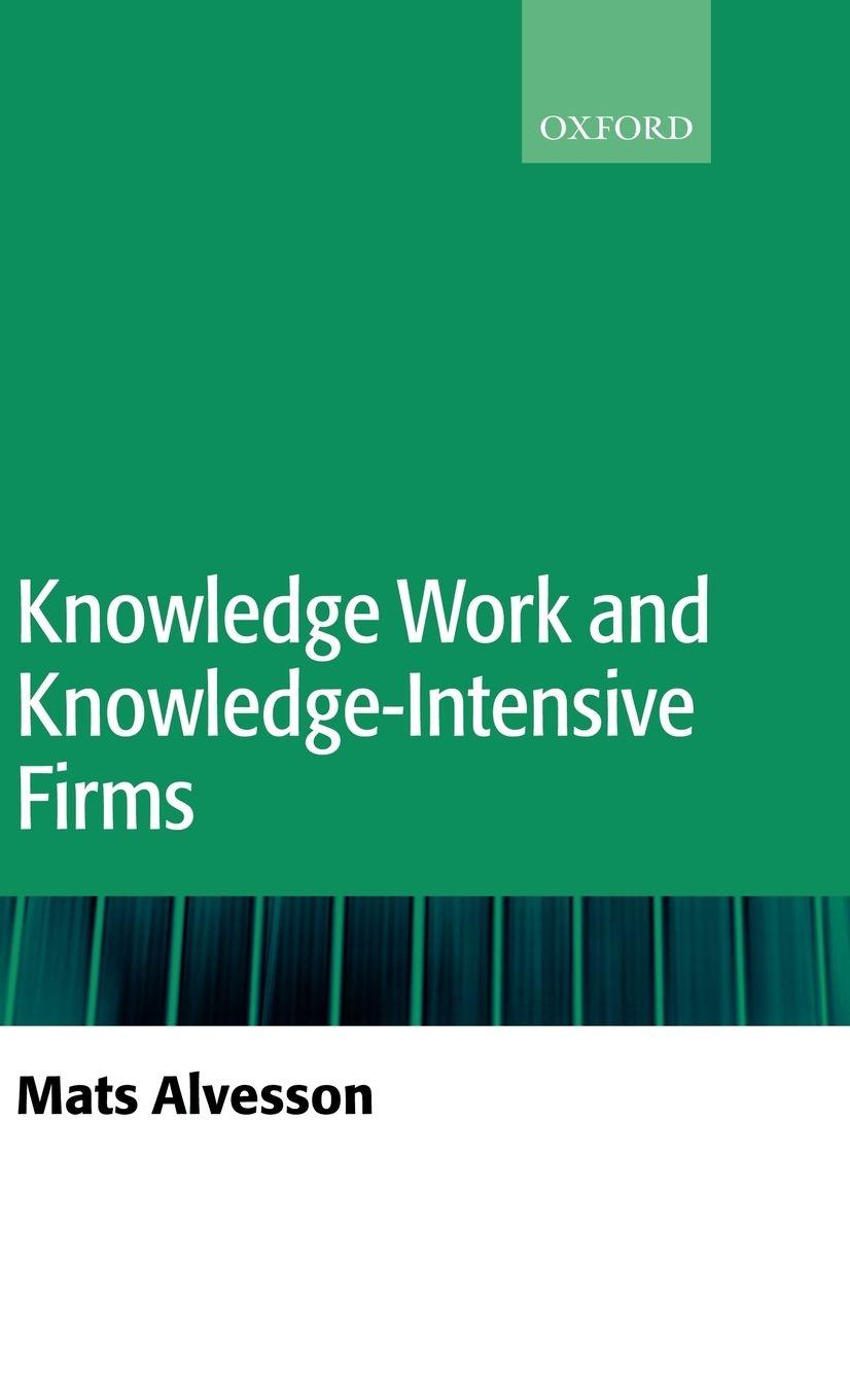 Vorderes Coverbild Knowledge Work and Knowledge-Intensive Firms