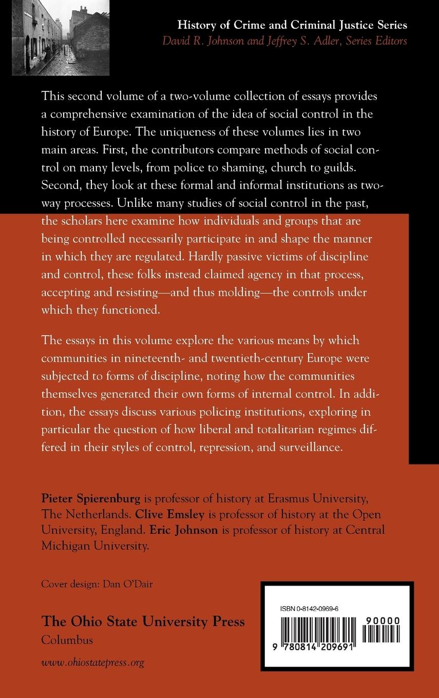 Rückseitencover Social Control in Europe