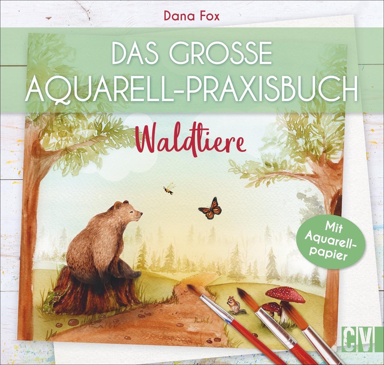 Vorderes Coverbild Das große Aquarell-Praxisbuch. Waldtiere