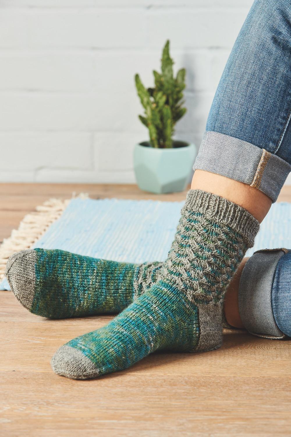 Beispielinhalt (Bild) Socken mit Hebemaschen