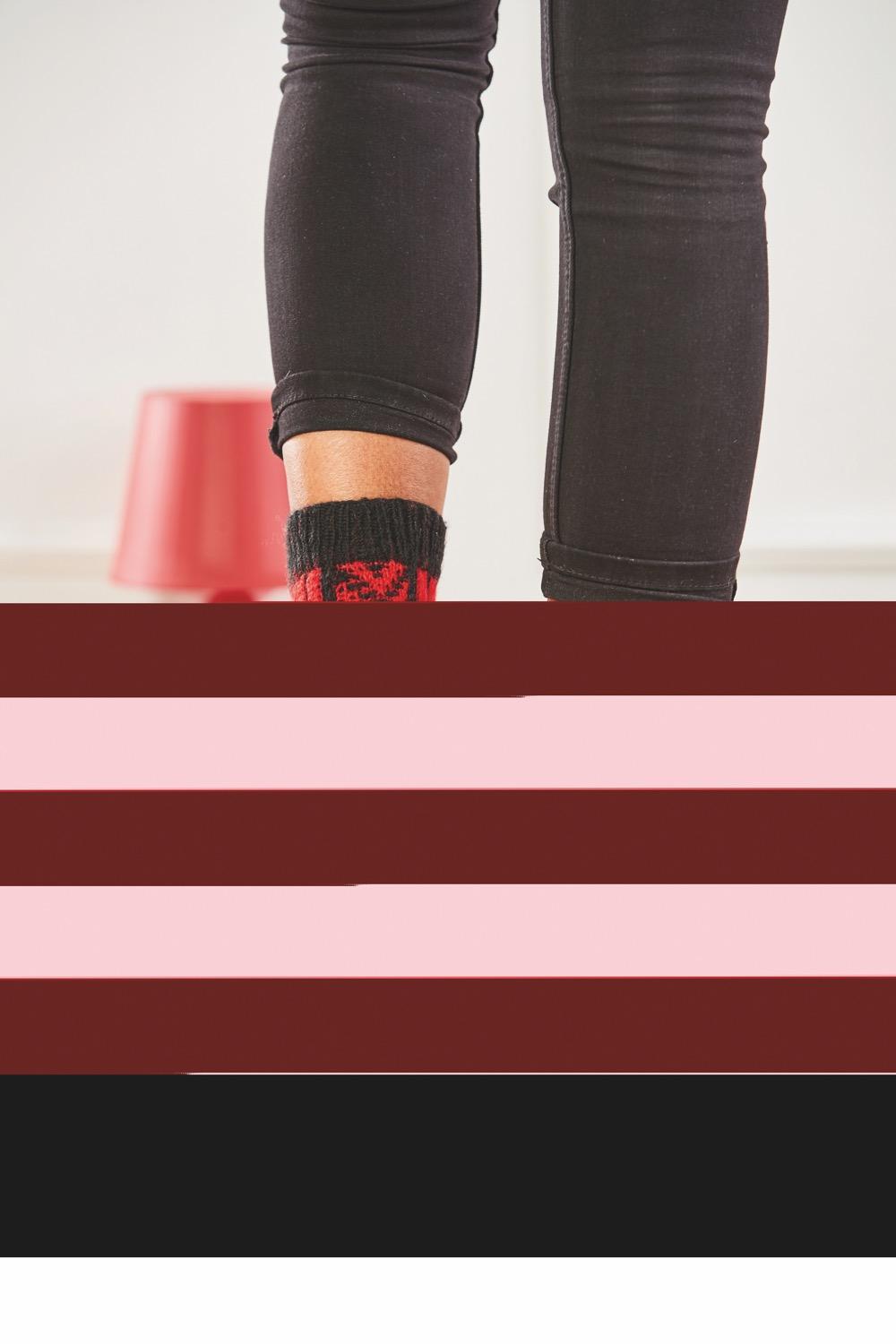 Beispielinhalt (Bild) Socken mit Hebemaschen