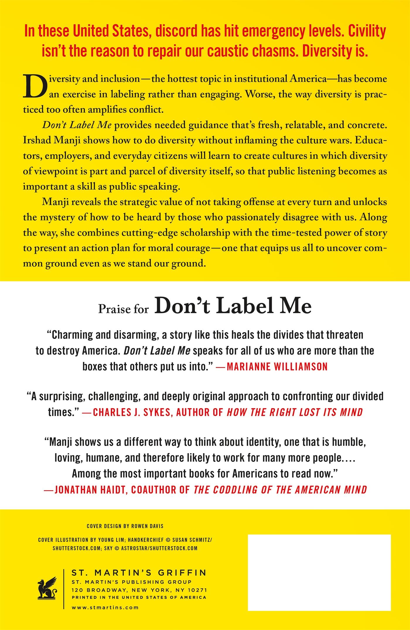 Rückseitencover Don't Label Me