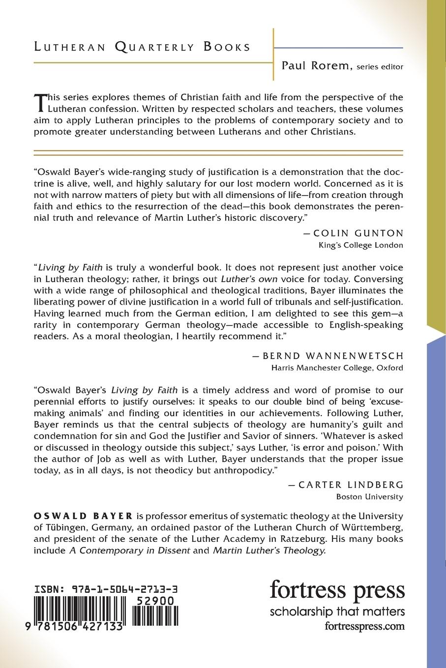 Rückseitencover Living by Faith