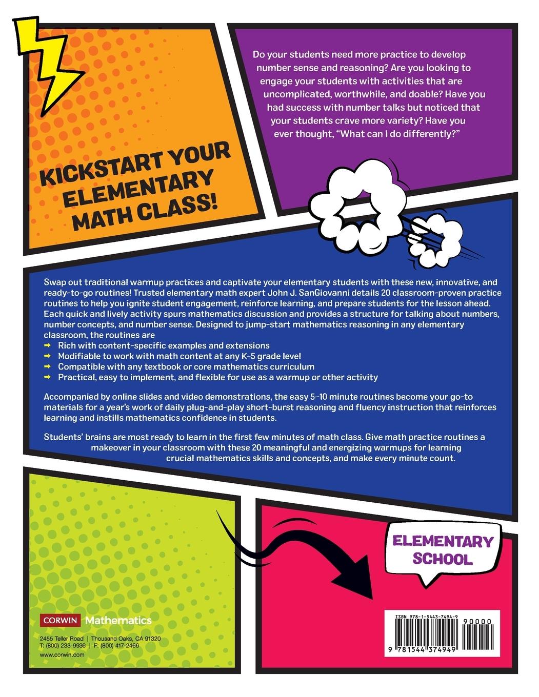 Rückseitencover Daily Routines to Jump-Start Math Class, Elementary School