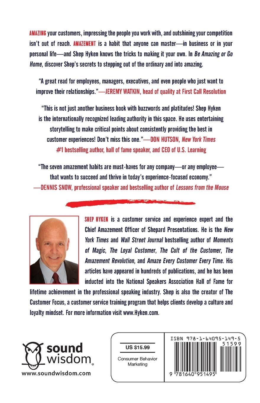 Rückseitencover Be Amazing or Go Home