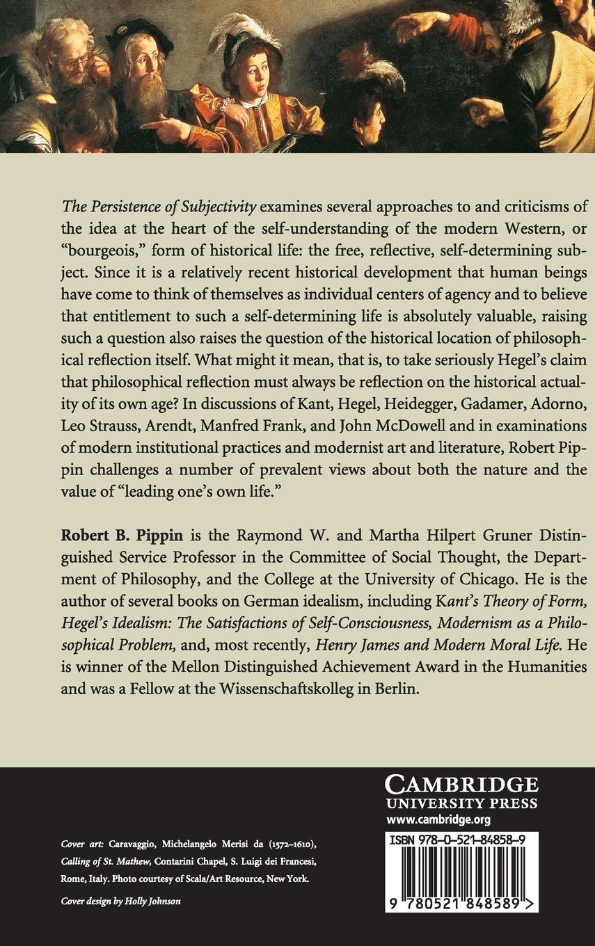 Rückseitencover The Persistence of Subjectivity