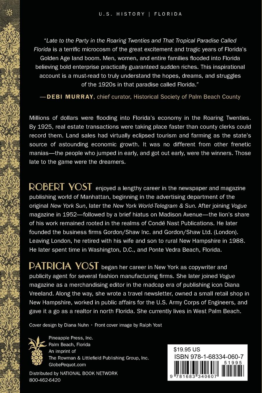 Rückseitencover Late to the Party in the Roaring Twenties and That Tropical Paradise Called Florida