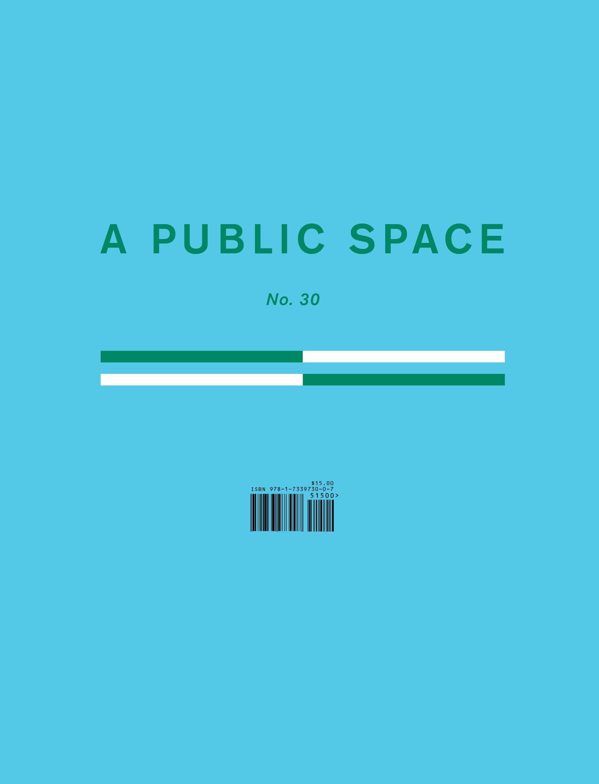 Vorderes Coverbild A Public Space No. 30