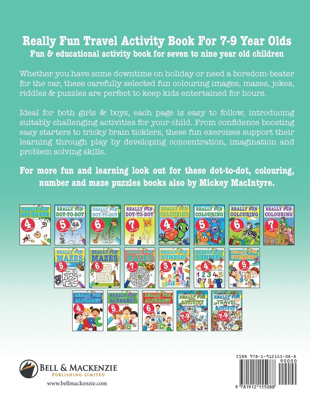 Rückseitencover Really Fun Travel Activity Book For 7-9 Year Olds