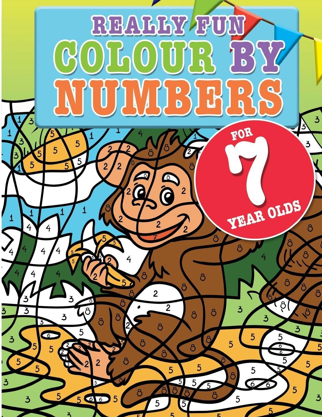 Vorderes Coverbild Really Fun Colour By Numbers For 7 Year Olds