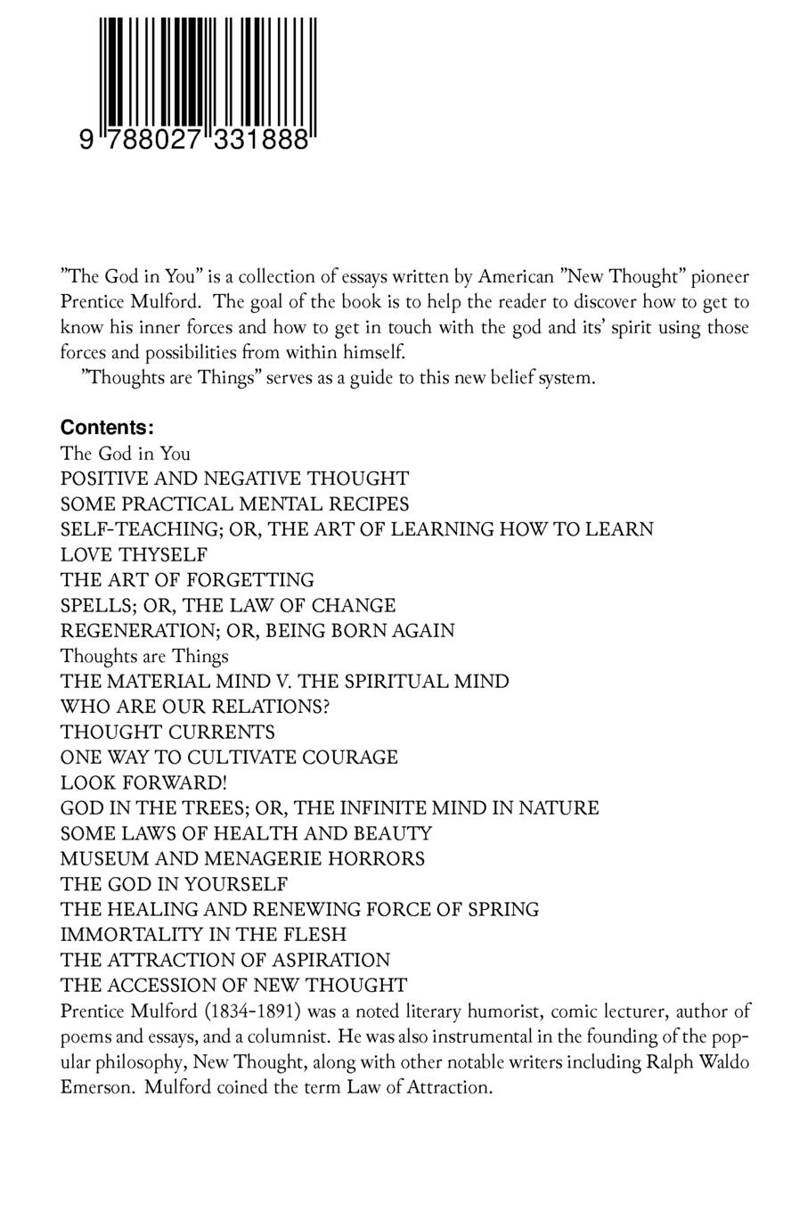 Rückseitencover Thoughts Are Things & The God In You - Connect With The Force Within Yourself