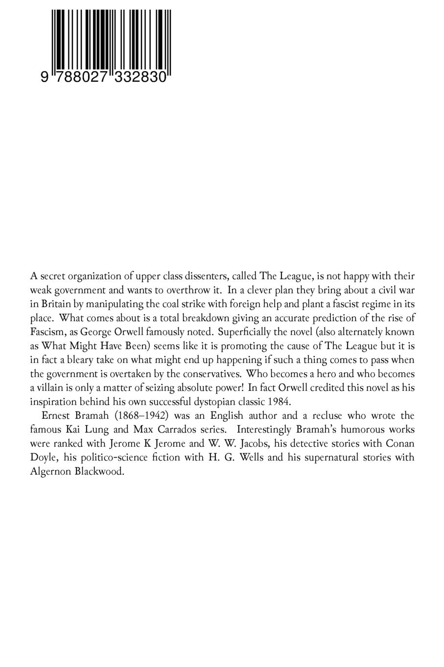 Rückseitencover THE SECRET OF THE LEAGUE (Political Dystopia)