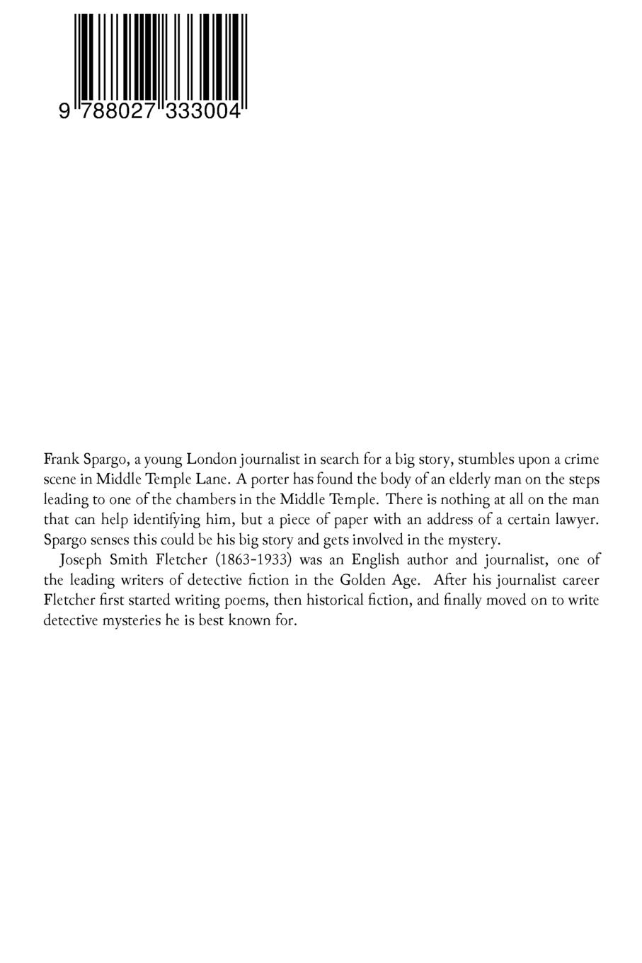 Rückseitencover THE MIDDLE TEMPLE MURDER (British Mystery Classic)