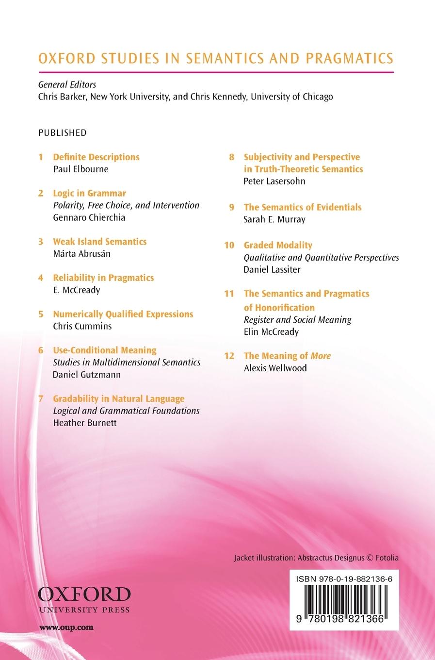 Rückseitencover The Semantics and Pragmatics of Honorification