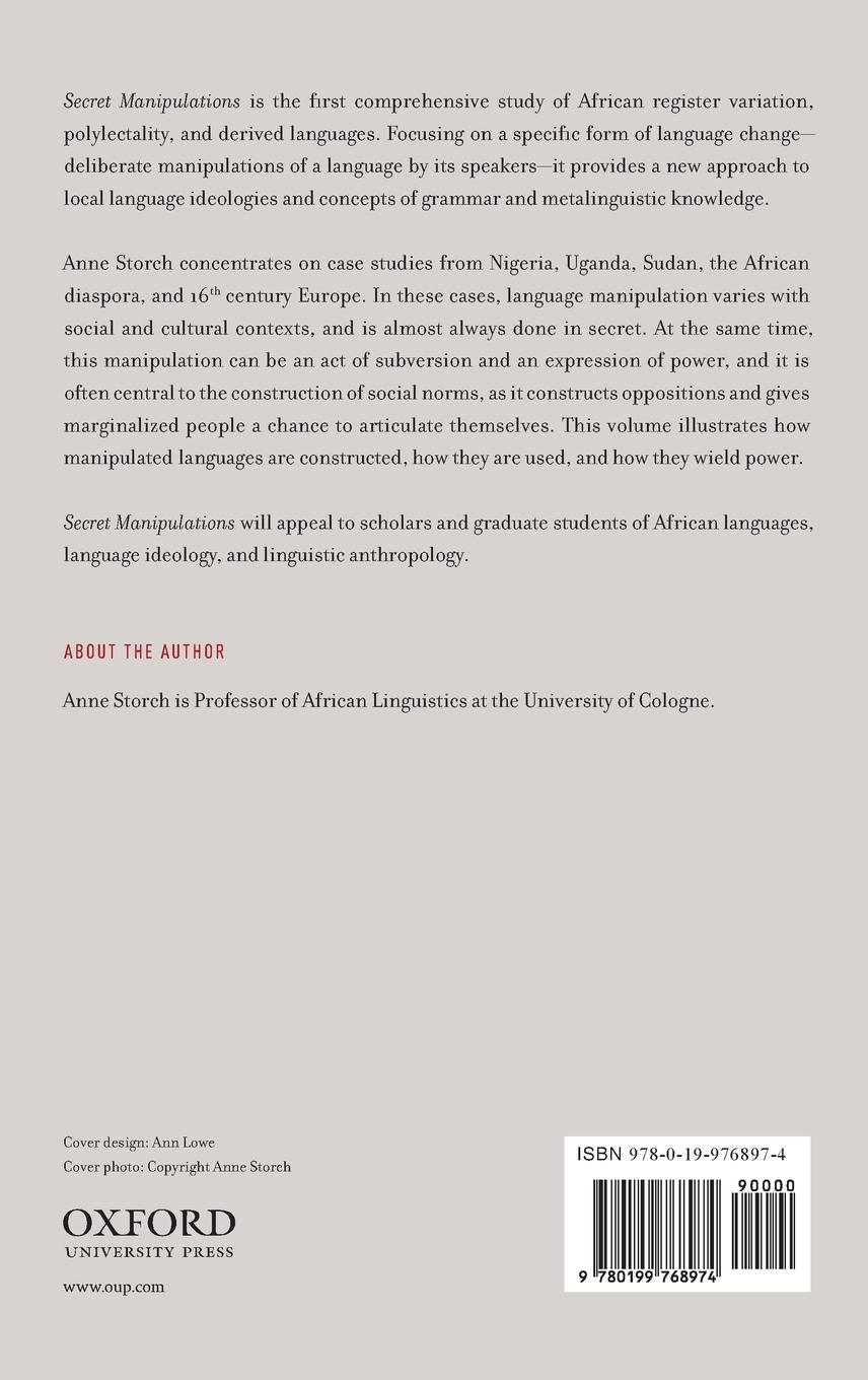 Rückseitencover Secret Manipulations