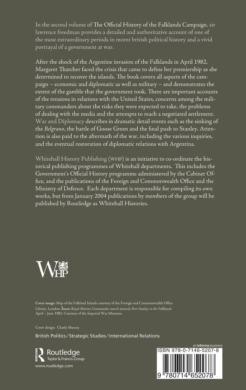 Rückseitencover The Official History of the Falklands Campaign, Volume 2