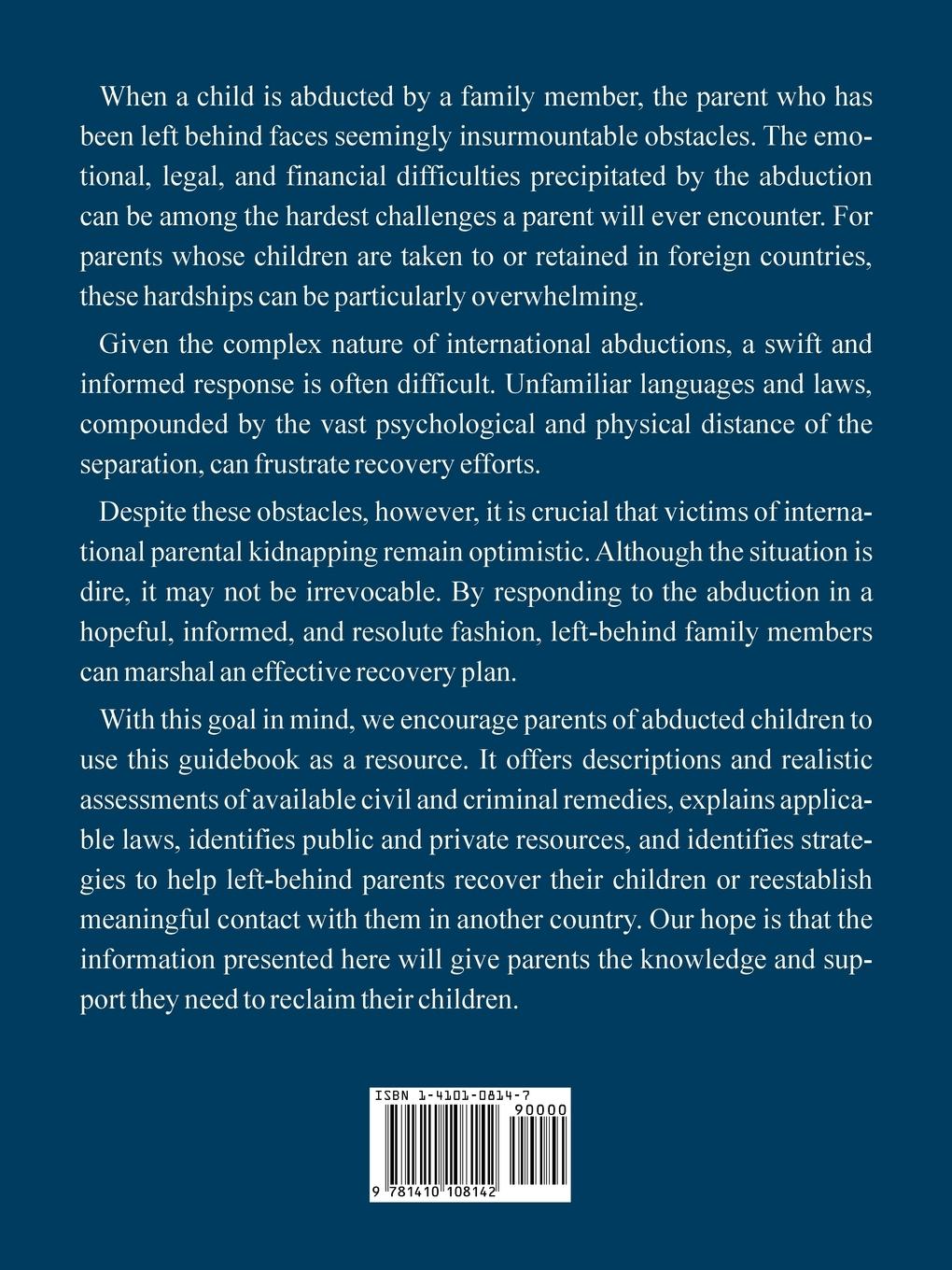 Rückseitencover Family Resource Guide on International Parental Kidnapping, A