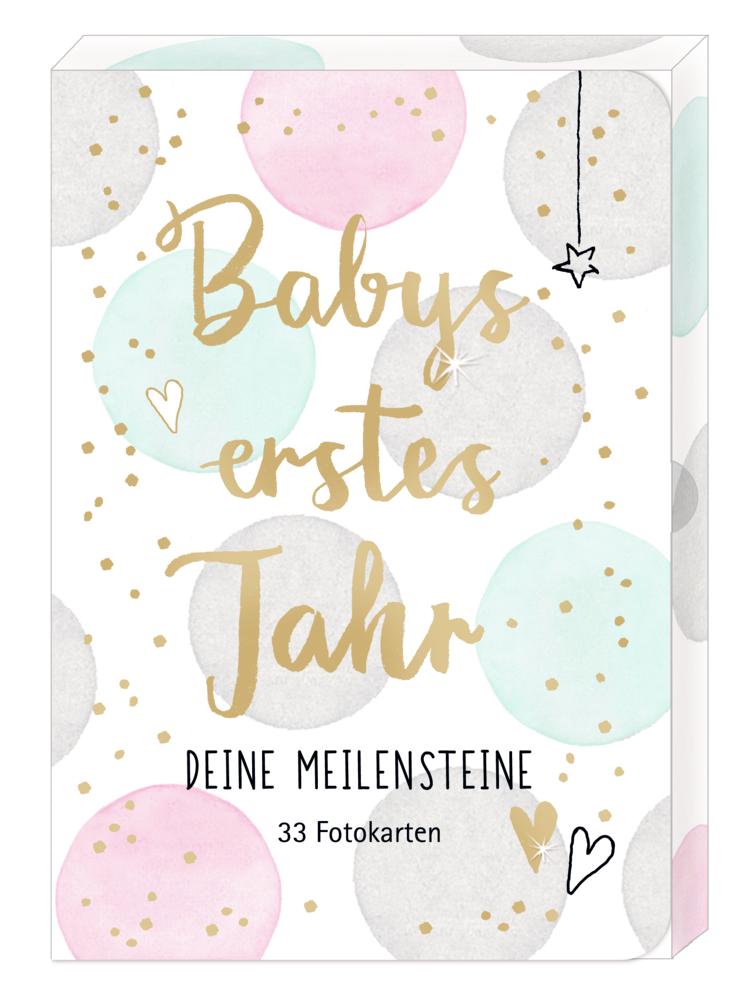 Vorderes Coverbild Fotokarten-Box - Babys erstes Jahr - Deine Meilensteine