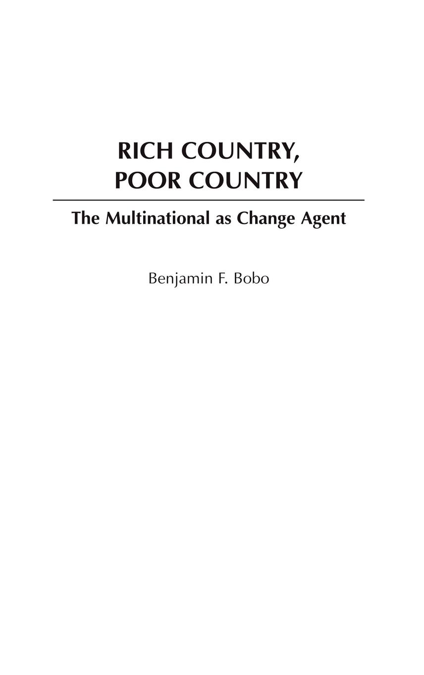 Vorderes Coverbild Rich Country, Poor Country